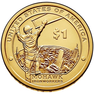2015 1-dollar - P - Mohawk Iron Workers reverse